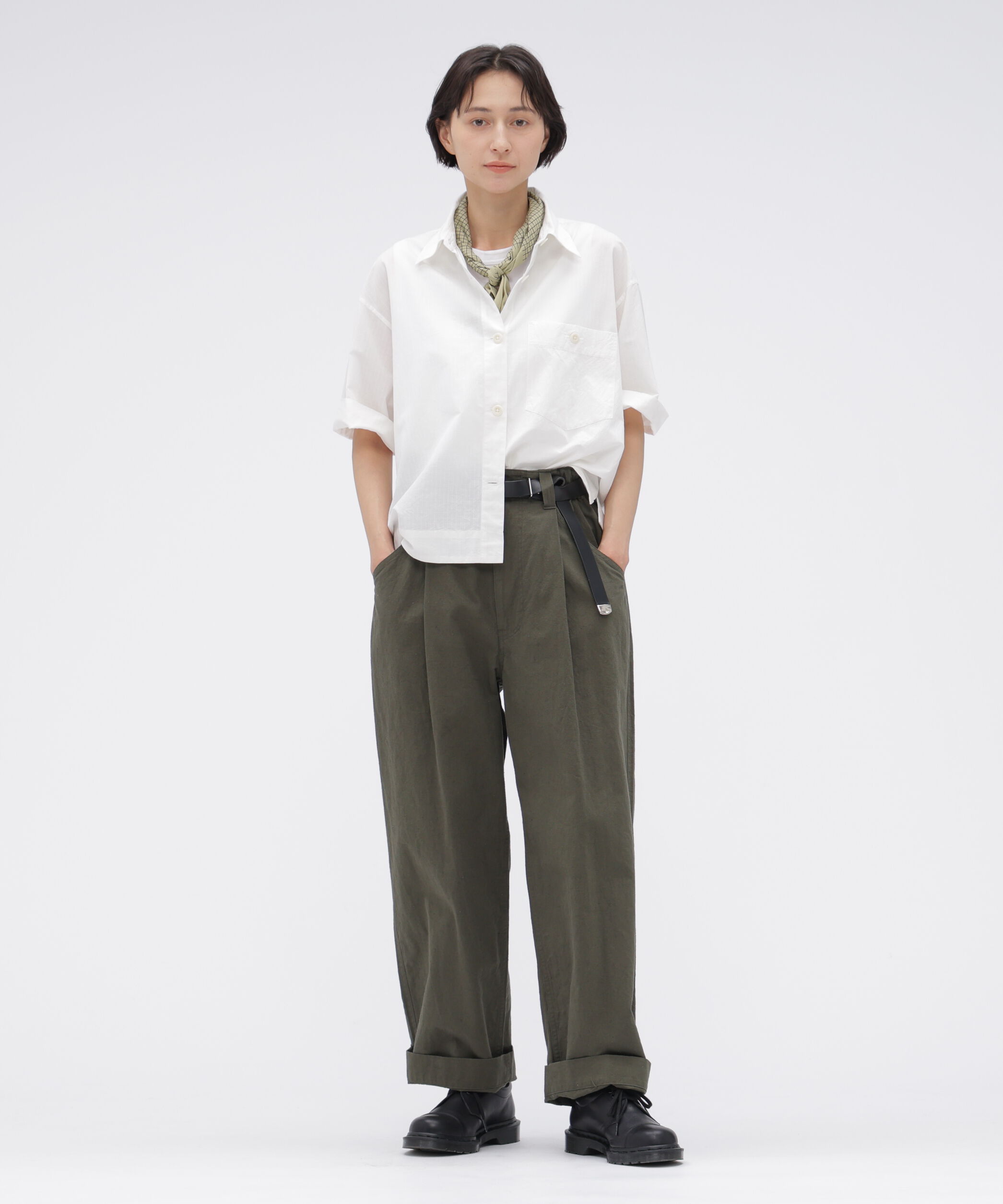 MHL.「COTTON LINEN TINY RIPSTOP TROUSERS」|その他|KHAKI