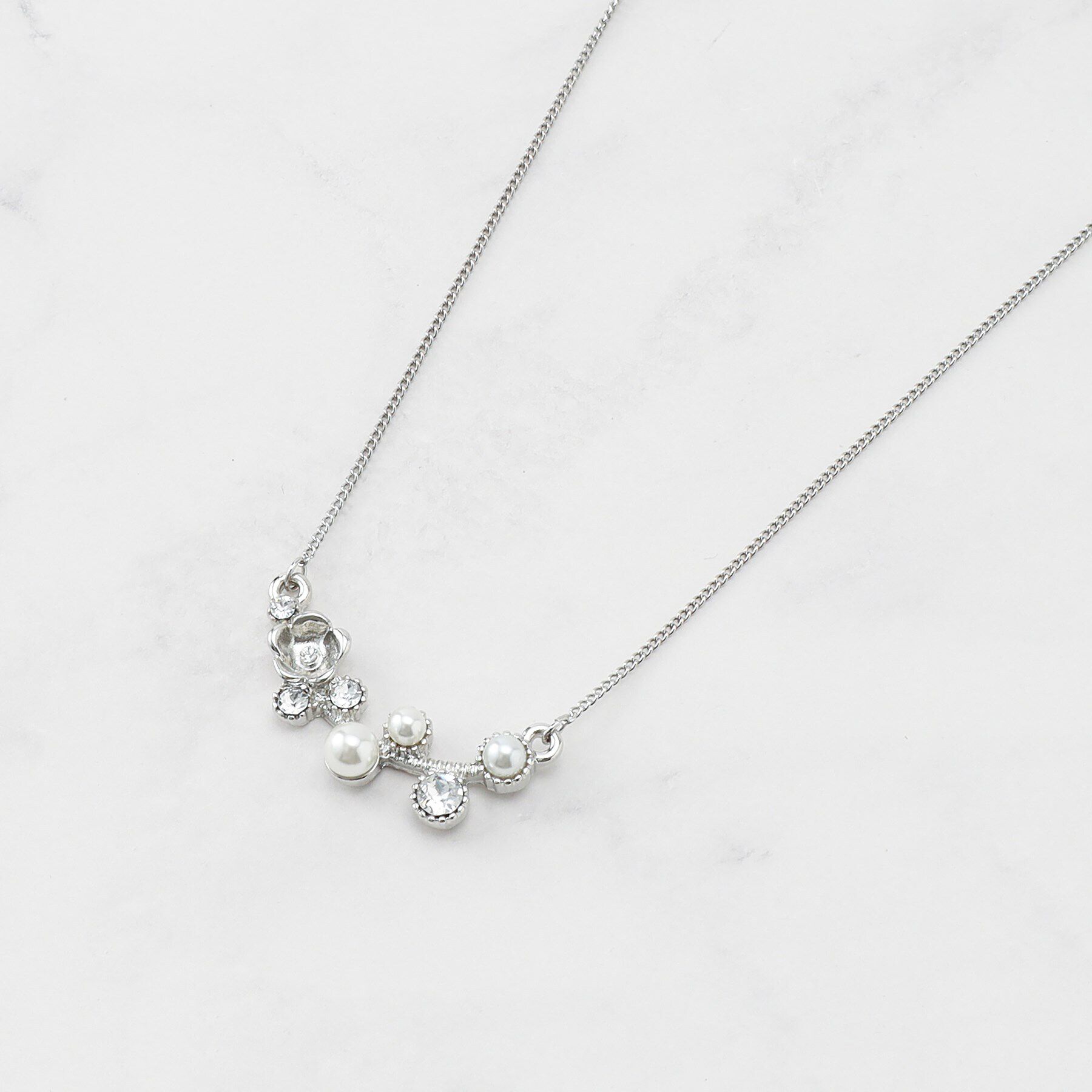 SHOO･LA･RUE「フラワーモチーフネックレス」|ネックレス|シルバー(006)