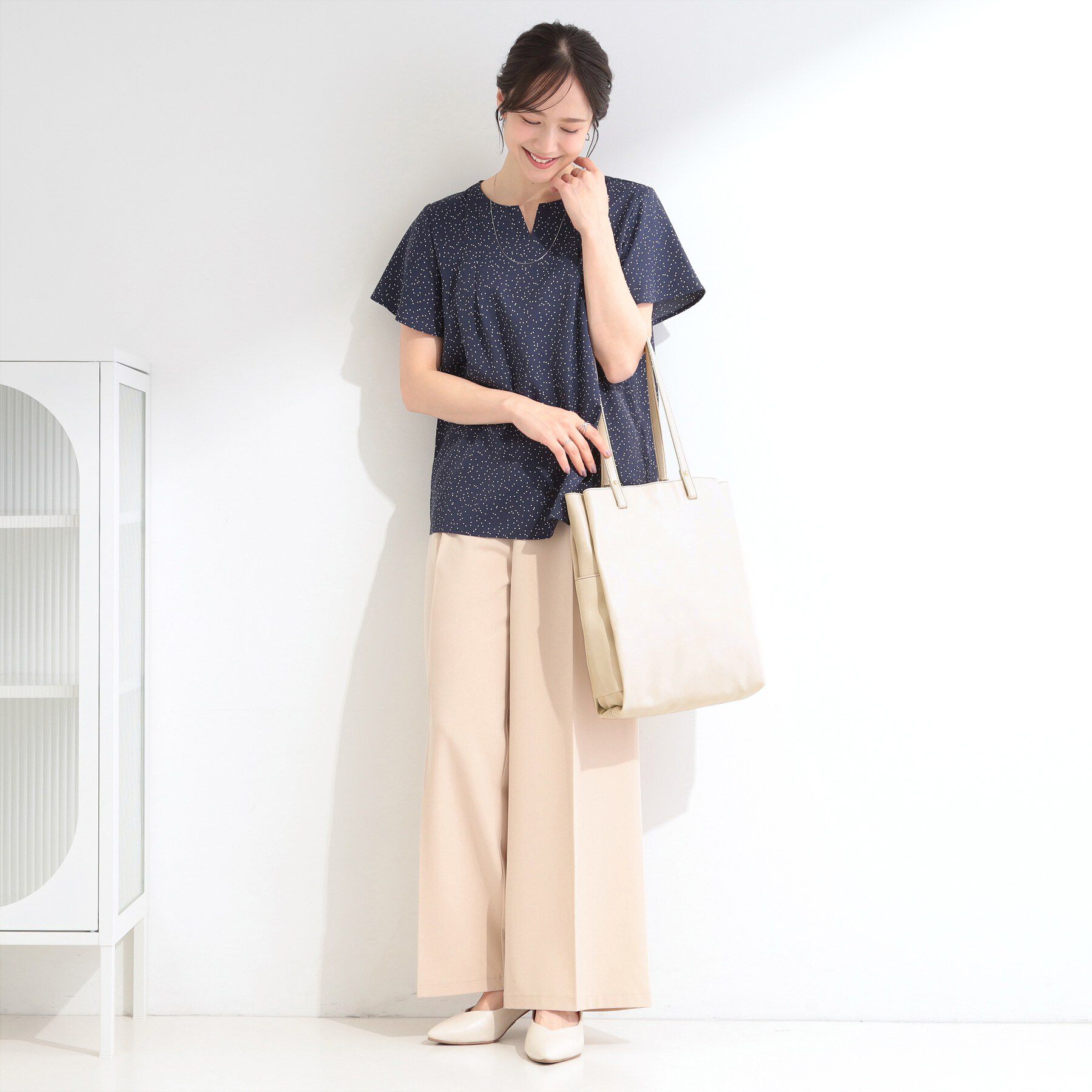 SHOO･LA･RUE「【A4】タテナガ収納トートバッグ」|トートバッグ|