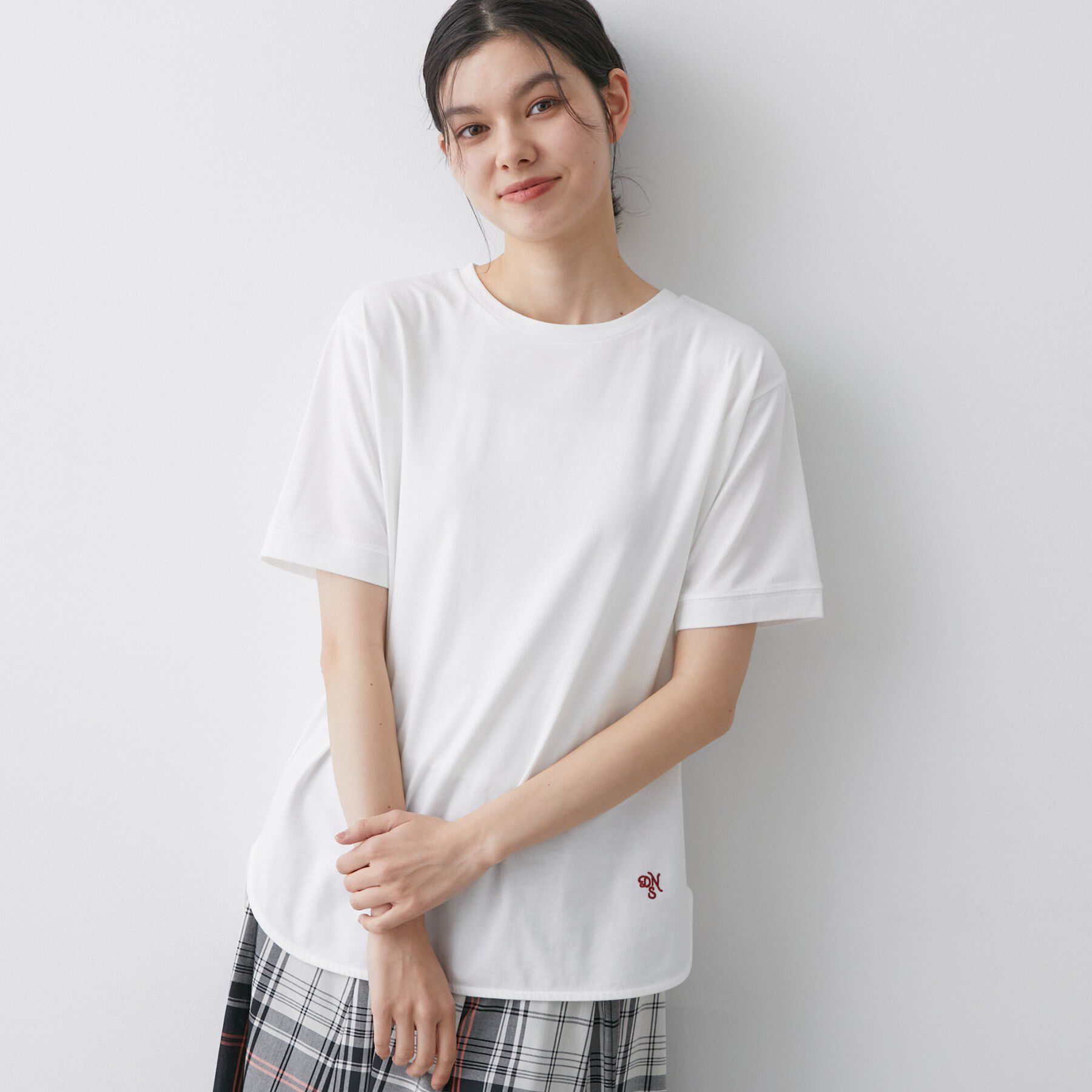 Dessin「【洗える】半袖シャツテールカットソー」|Tシャツ・カットソー|ホワイト(002)