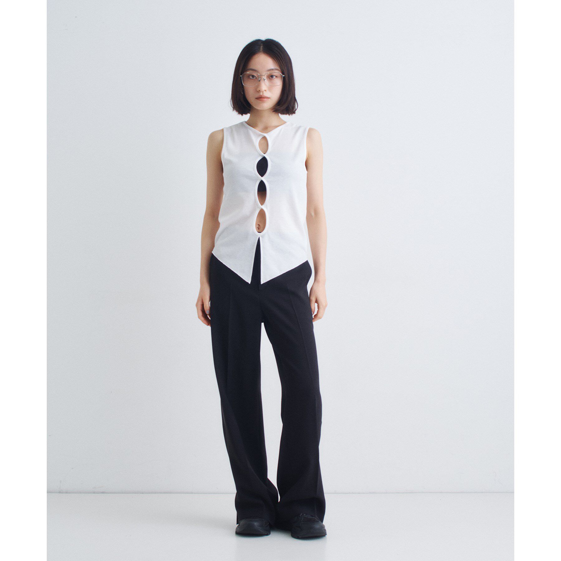 CODE A「twist sheer rib tops」|Tシャツ・カットソー|