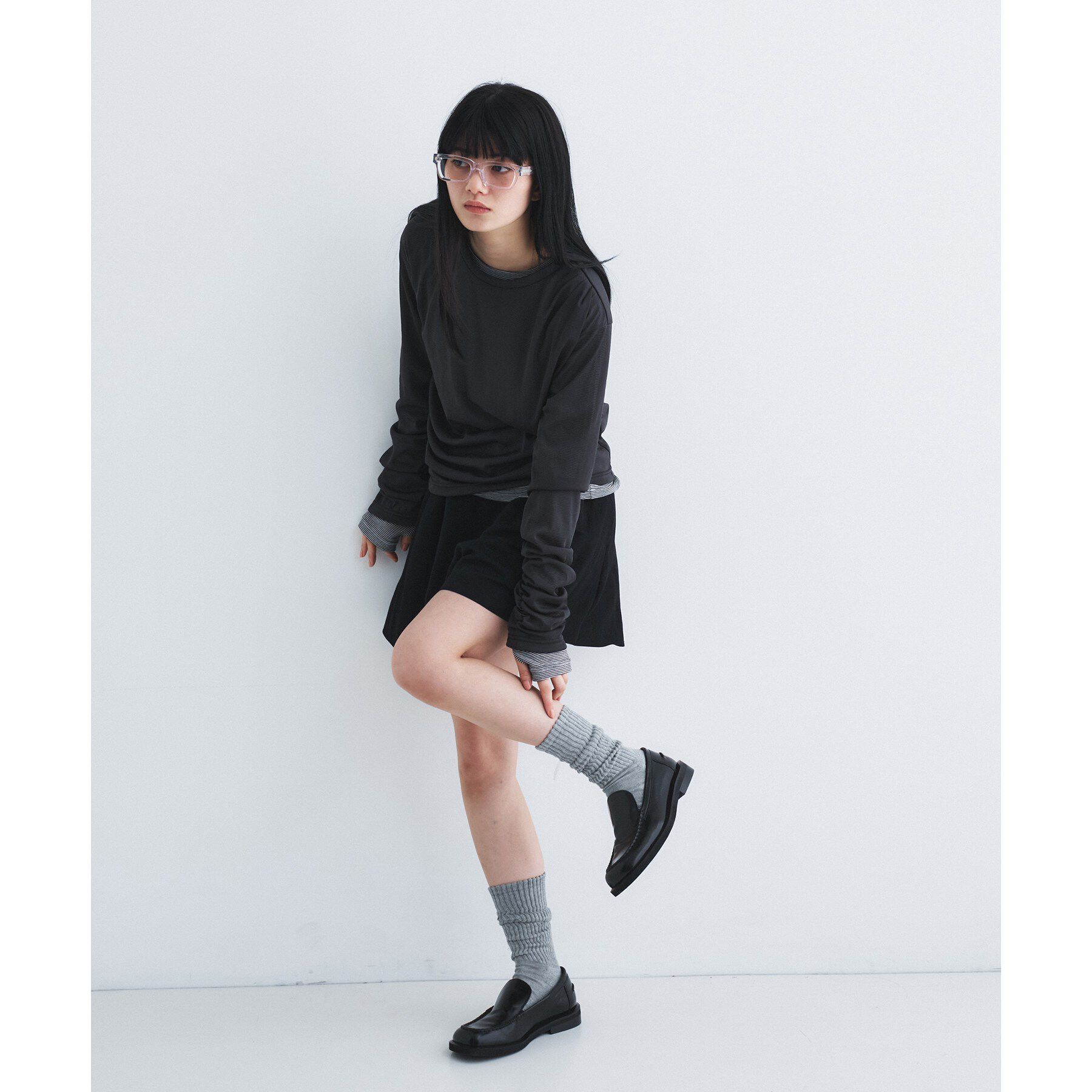 CODE A「sheer combi layer tops」|Tシャツ・カットソー|