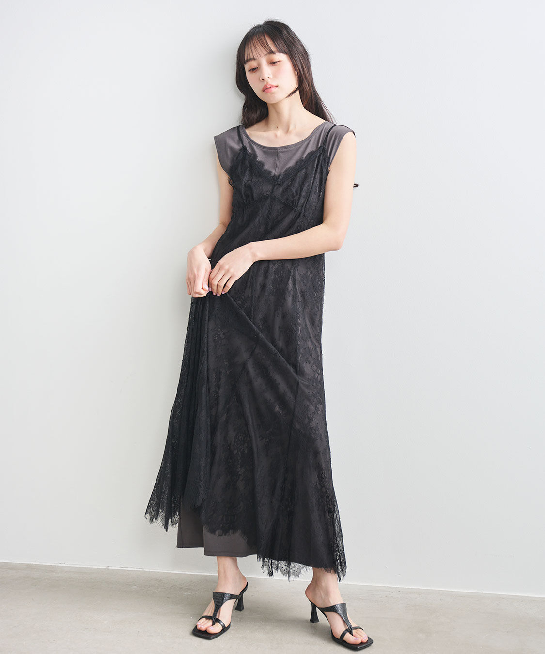 COCO DEAL「レースキャミワンピース&times;カットソーワンピース」|ワンピース|