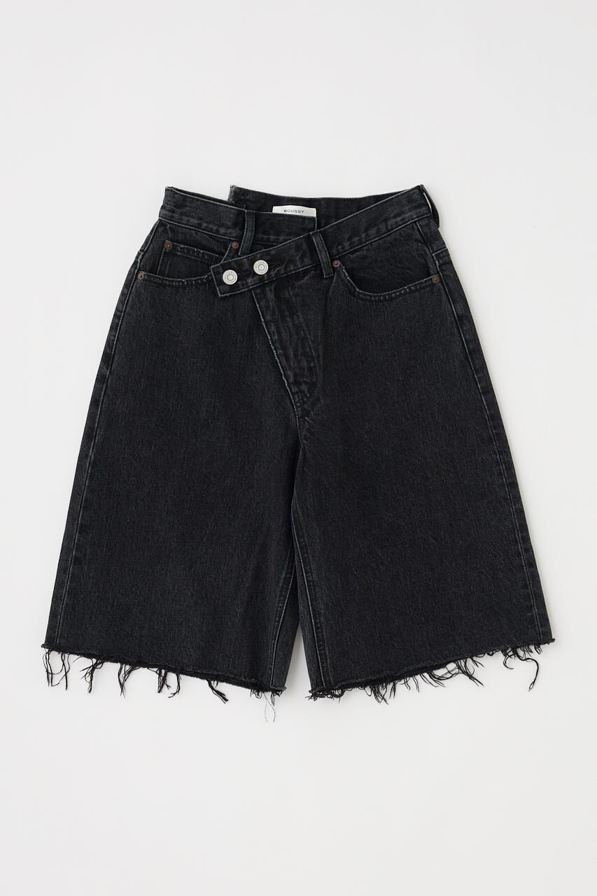 MOUSSY「CROSS WAIST ハーフパンツ」|デニム|