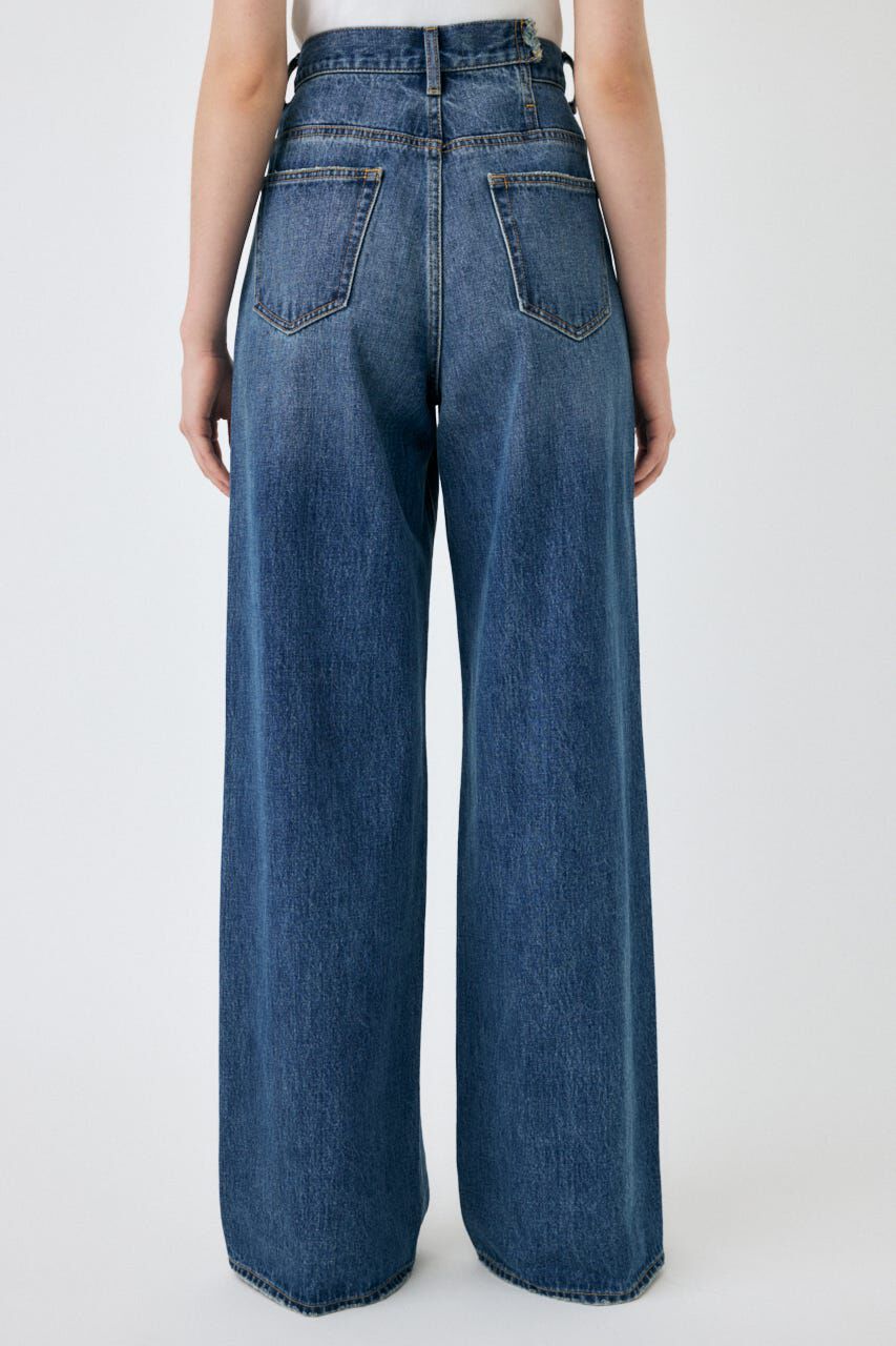 MOUSSY「CROSS WAIST WIDE ストレート」|デニム|