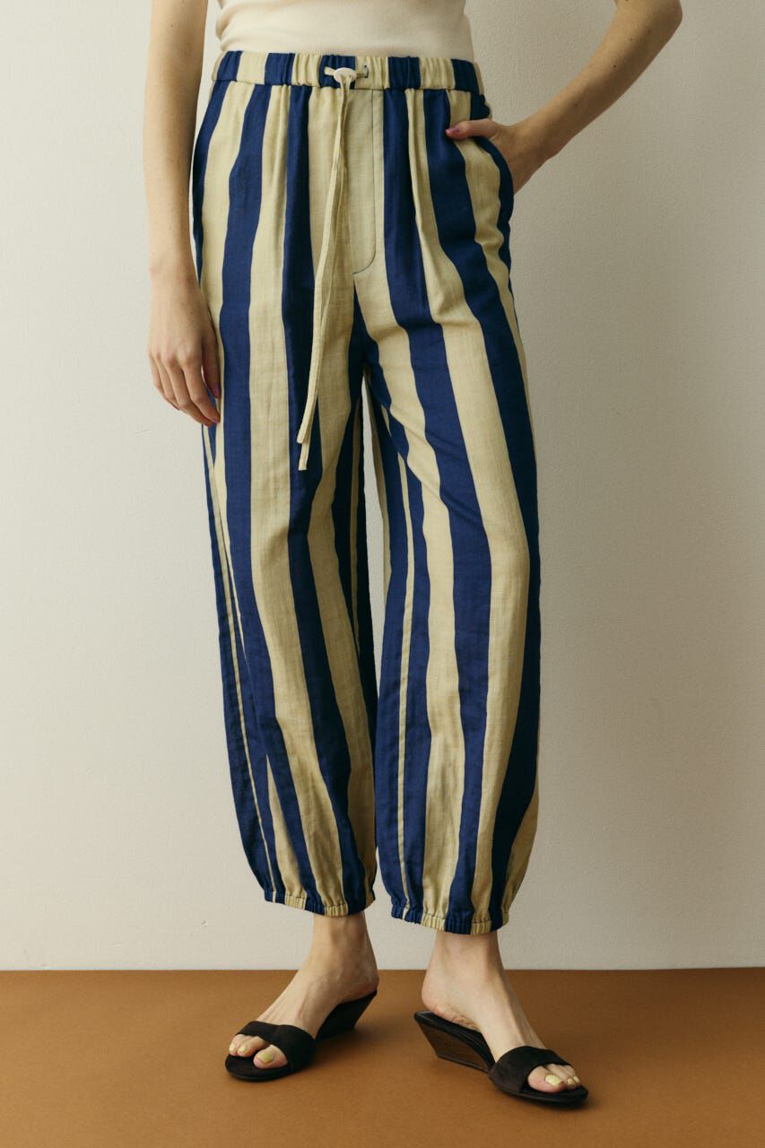 HeRIN.CYE「Stripe gauze pants」|その他|柄NVY5