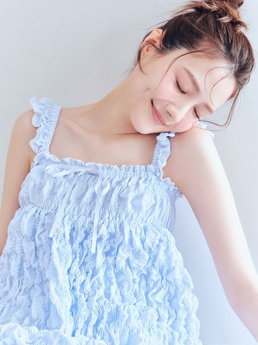 SNIDEL HOME「シャーリングチュニックタンクトップ」|ルームウェア|LBLU