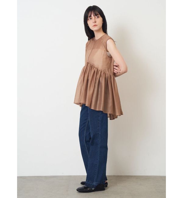 ELENDEEK「SEMI FLARE ROUGH DENIM WIDE PT」|デニム|