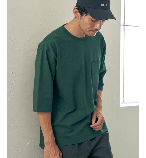 ikka「ストレッチインレイ7分袖Tシャツ」|Tシャツ・カットソー|