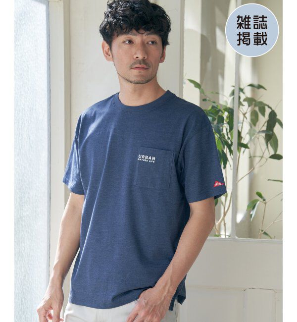 ikka「【雑誌MonoMax5月号掲載】URBAN NATURE LIFE アーバンネイチャーライフ 刺繍ポケットTシャツ」|Tシャツ・カットソー|