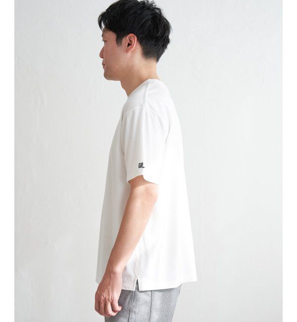 ikka「URBAN NATURE LIFE アーバンネイチャーライフ フロッキープリントTシャツ」|Tシャツ・カットソー|