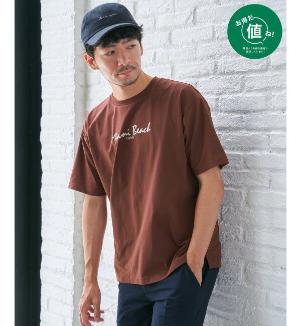 ikka「【接触冷感／速乾】速乾COOLプリントTシャツ」|Tシャツ・カットソー|ブリック