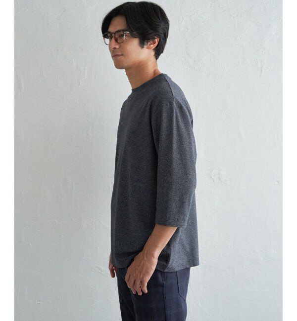 ikka「ドライ梨地七分袖Tシャツ」|Tシャツ・カットソー|