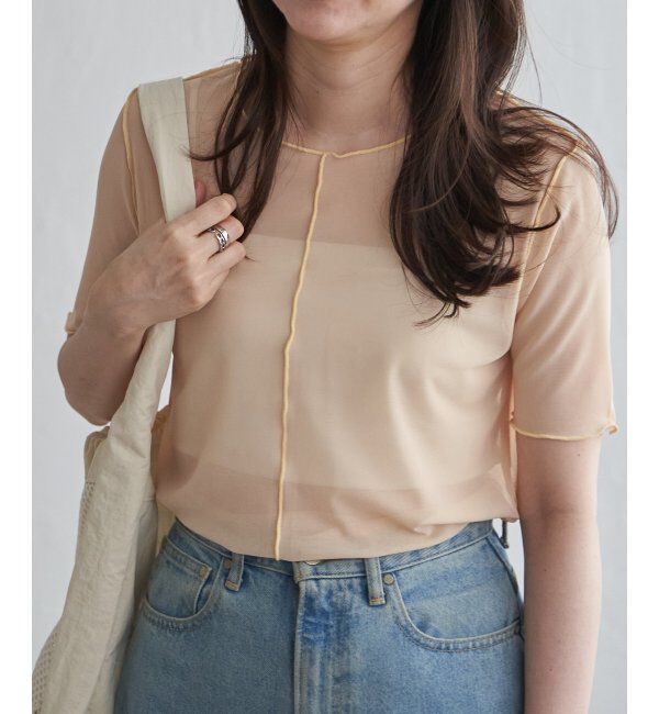 VENCE share style「シアーメロウ配色トップス」|その他|