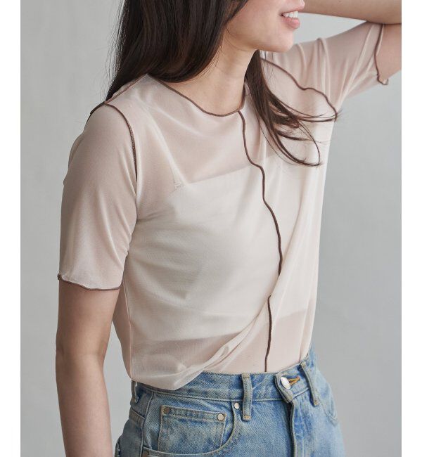 VENCE share style「シアーメロウ配色トップス」|その他|