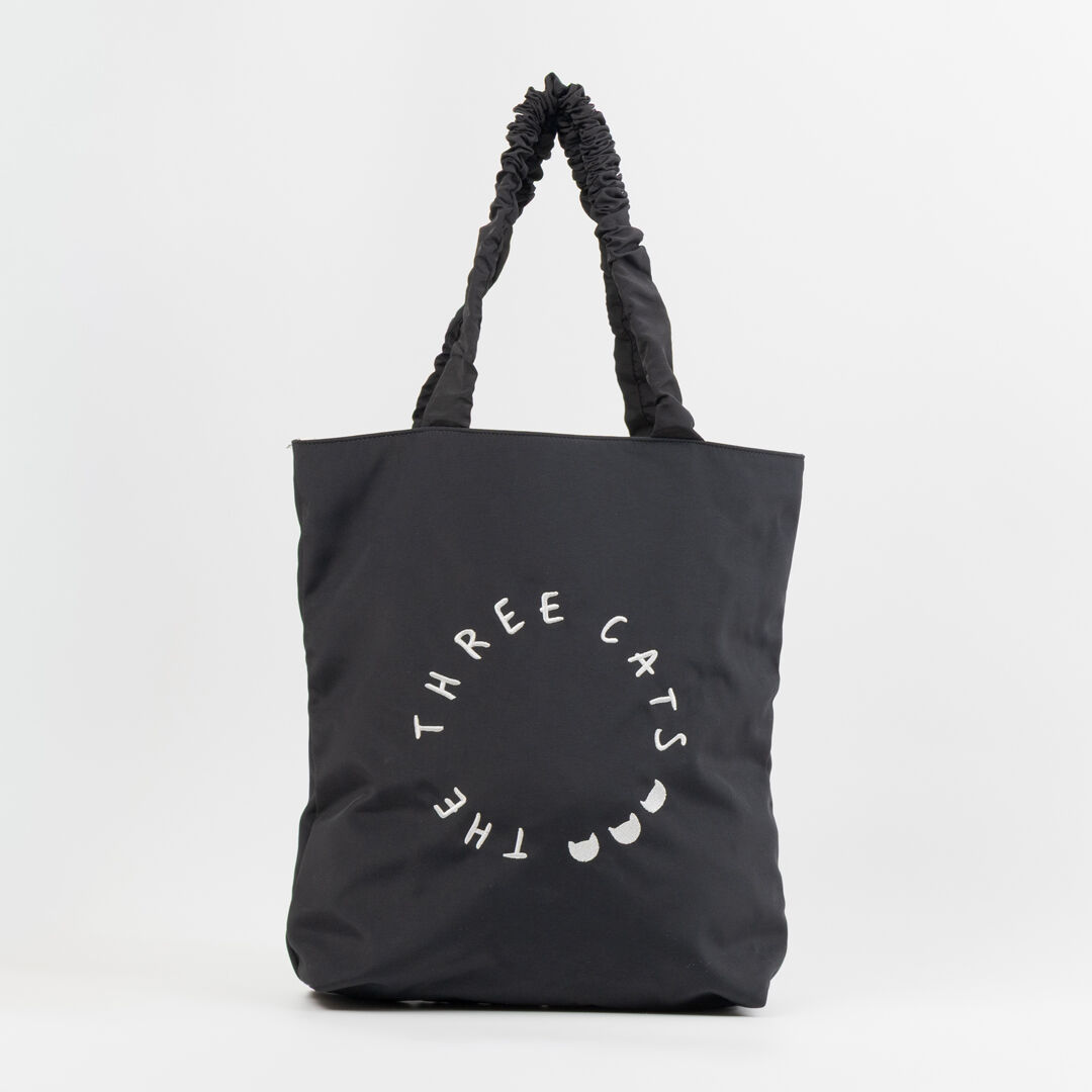  「THETHREECATS刺繍TOTE」|トートバッグ|BLK