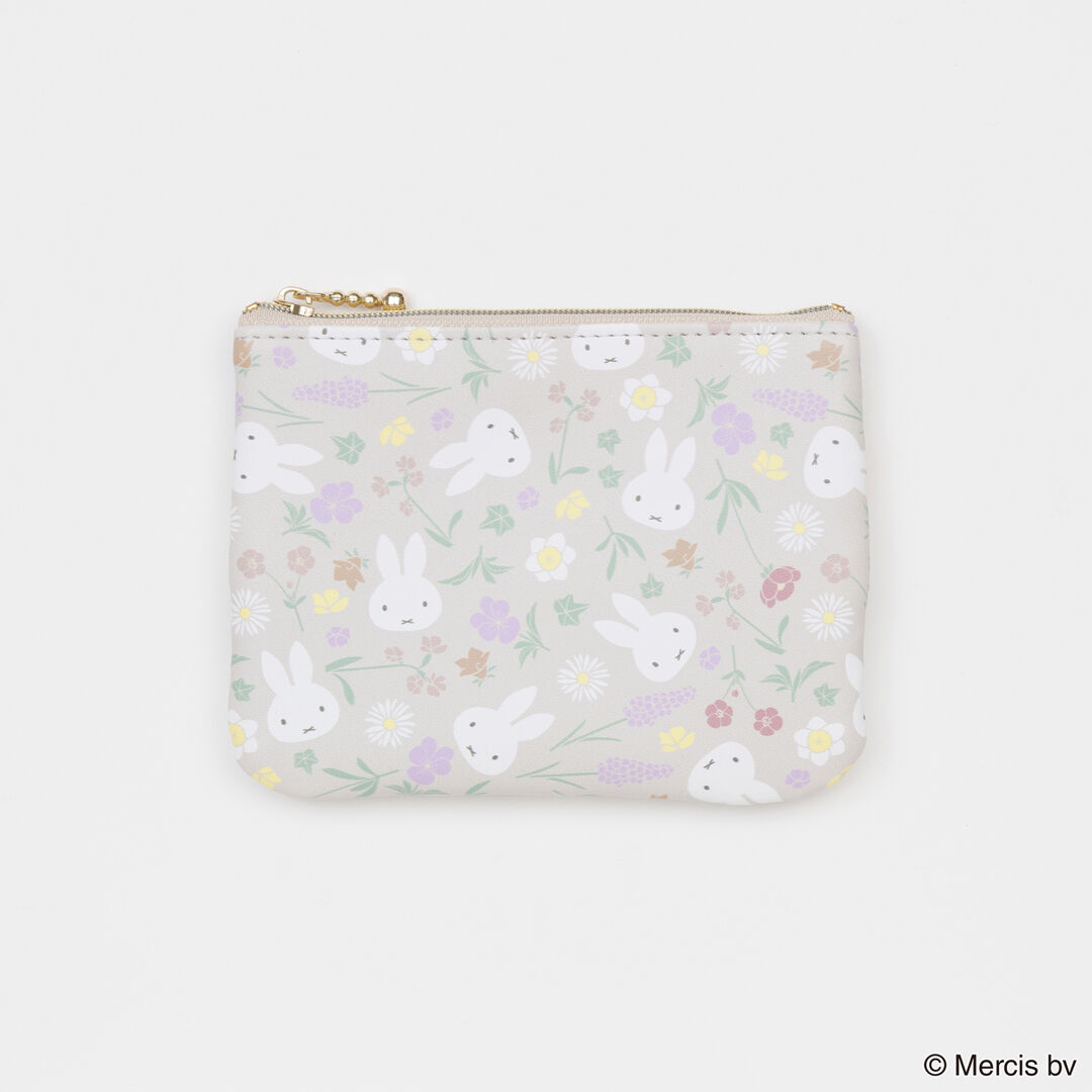  「MIFFY Floral pattern ティッシュポーチ」|ポーチ|BEG