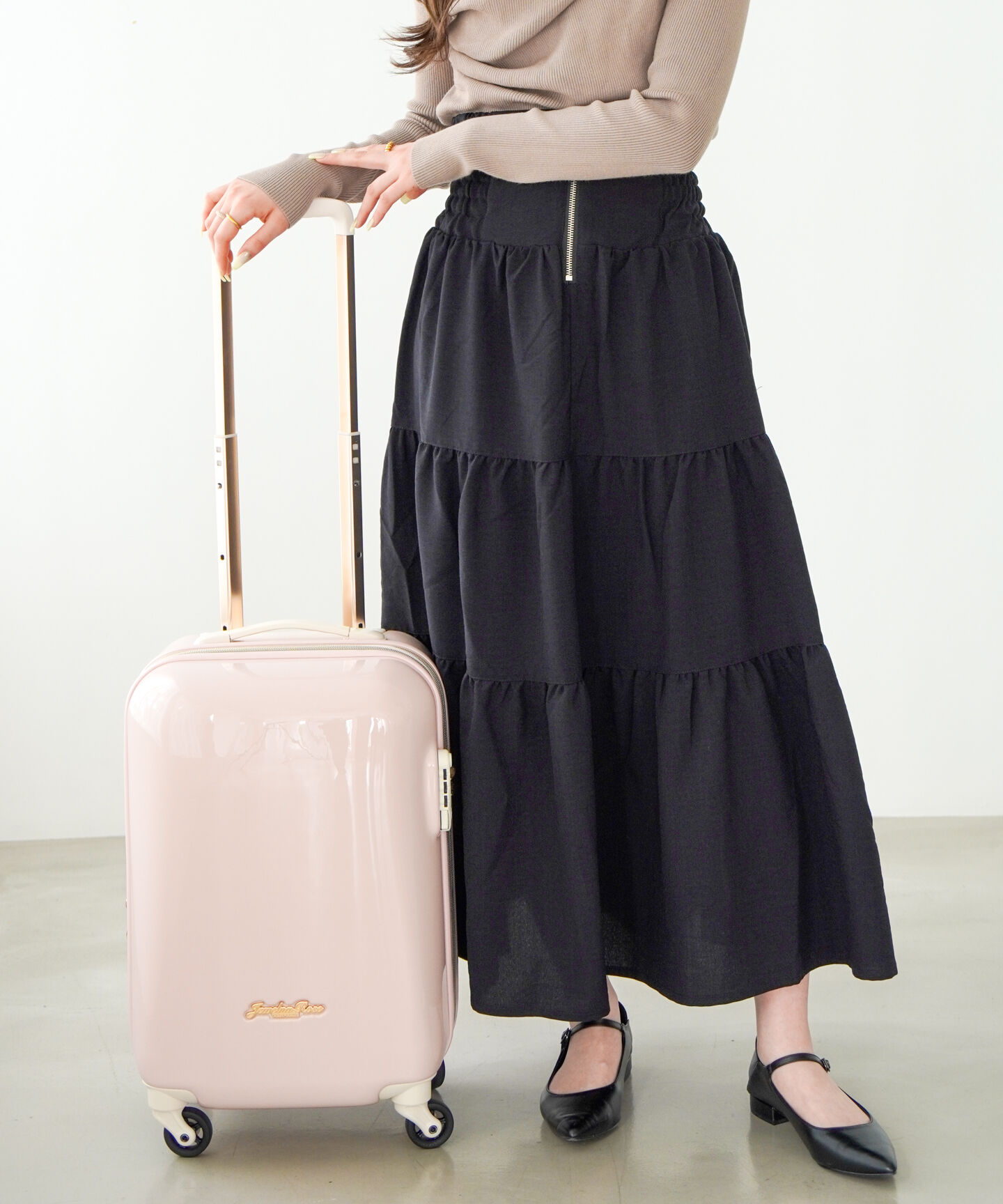 Jewelna Rose「トロトゥール　キャンディポケット　スーツケース　機内持ち込み　34リットル　1-2泊におすすめ　39871」|キャリーケース|ベビーピンク