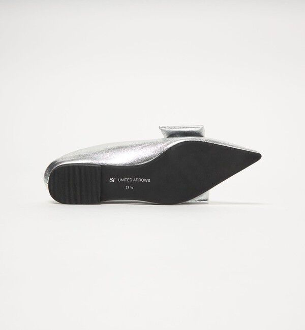 SY UNITED ARROWS「＜SY＞ポインテッド ビッグ リボン フラット10&uarr;」|パンプス|