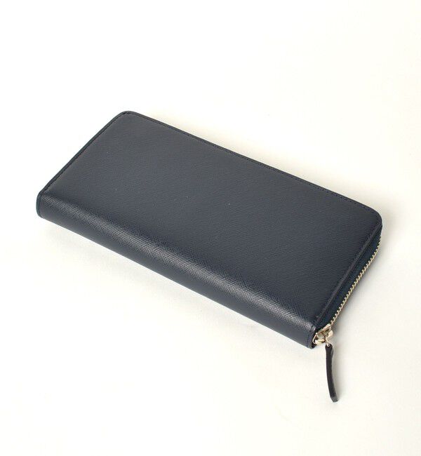 SHIPS「SHIPS:【SAFFIANO LEATHER】 イタリアンレザー 長財布」|財布|ネイビー