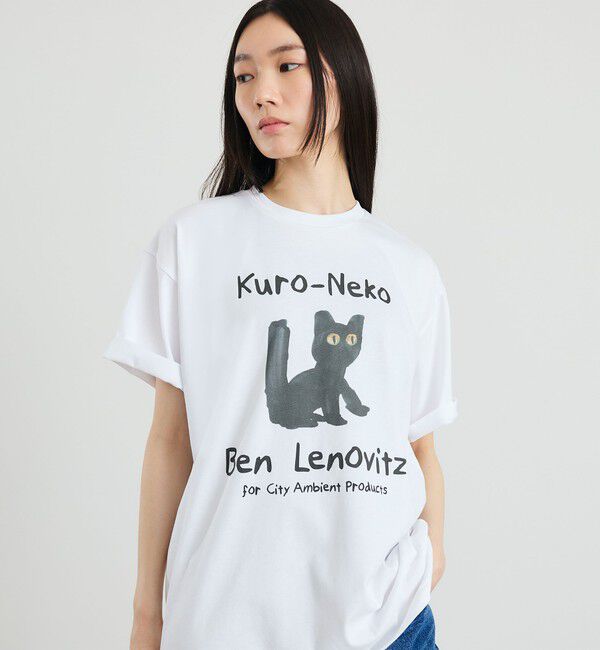 SHIPS「【City Ambient Products別注】Ben Lenovitz: DOG CAT Tシャツ」|Tシャツ・カットソー|オフホワイト