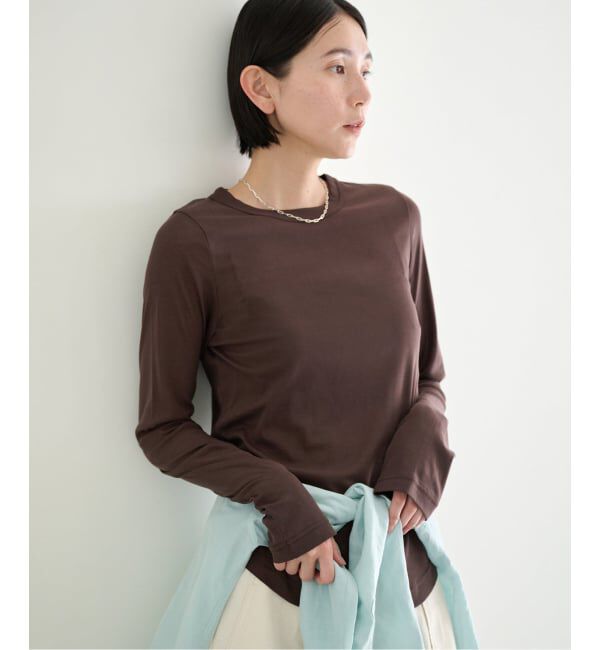 EMILYWEEK「コットンソフトフライスプルオーバー」|Tシャツ・カットソー|ブラウン