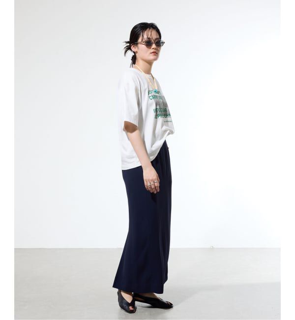 IENA「《WEB限定/追加予約》コットンフォトプリント ロゴTシャツ」|Tシャツ・カットソー|