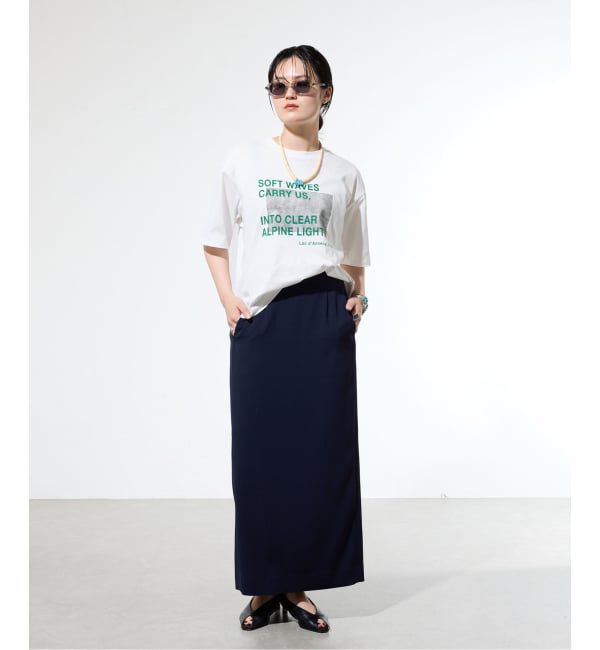 IENA「《WEB限定/追加予約》コットンフォトプリント ロゴTシャツ」|Tシャツ・カットソー|
