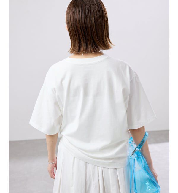 IENA「《WEB限定/追加予約》コットンフォトプリント ロゴTシャツ」|Tシャツ・カットソー|