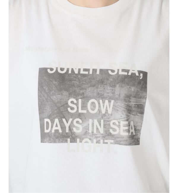 IENA「《WEB限定/追加予約》コットンフォトプリント ロゴTシャツ」|Tシャツ・カットソー|