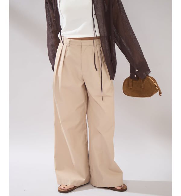 JOURNAL STANDARD「【osedit】2tuck buckle back CHINOS」|チノ|