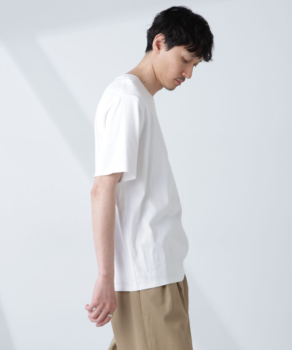 nano･universe「WEB限定/Anti Soaked(R) 汗染み防止 クルーネックレギュラーシルエットTシャツ」|Tシャツ・カットソー|