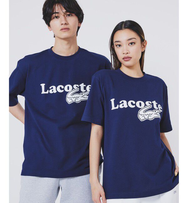 LACOSTE「【オンライン限定】鹿の子地リラックスフィットTシャツ」|Tシャツ・カットソー|