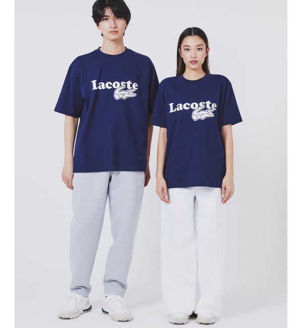 LACOSTE「【オンライン限定】鹿の子地リラックスフィットTシャツ」|Tシャツ・カットソー|