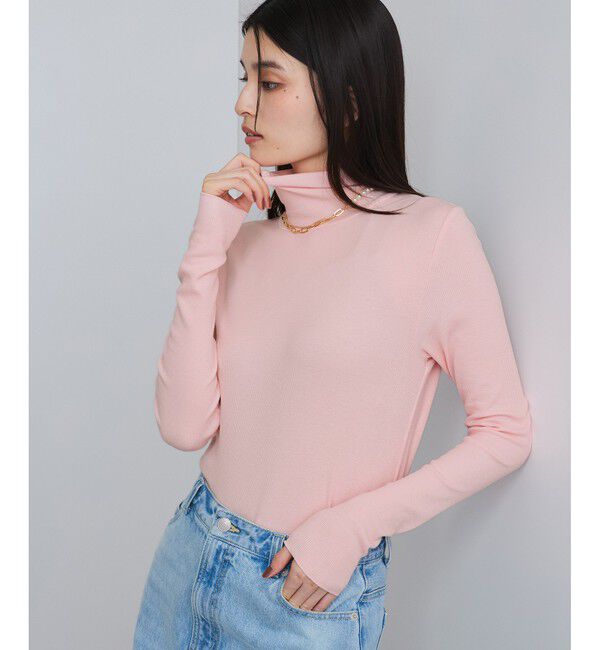 VIS「【静電気防止/洗える 】ハイネック裏起毛テレコカットソー」|Tシャツ・カットソー|
