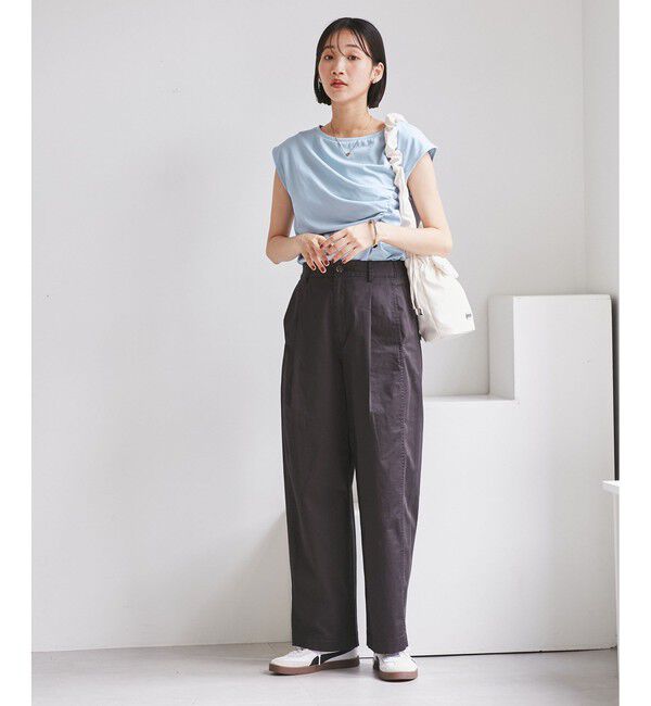 VIS「アシメギャザートップス」|Tシャツ・カットソー|
