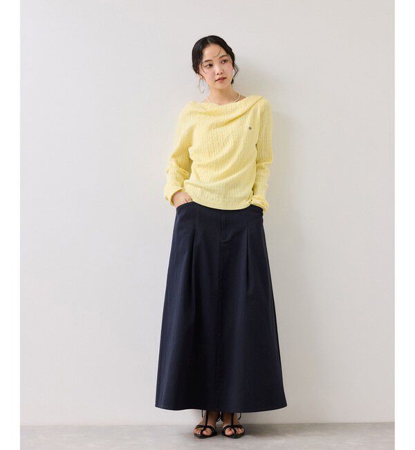 VIS「【POLO BCS】VIS別注ケーブルドレープトップス」|ニット・セーター|