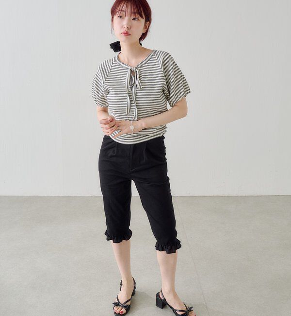  「ボウタイボーダーtee」|Tシャツ・カットソー|