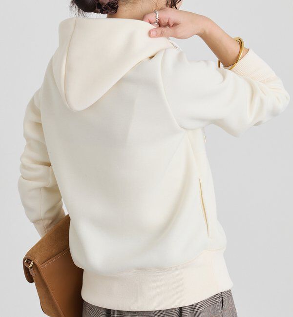  「【WEB限定/キレイめ上品】スポンジダンボールZIPパーカーカットソー」|パーカー|