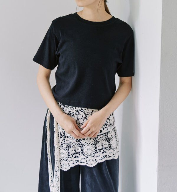  「スラブコットンチビTee」|Tシャツ・カットソー|ブラック