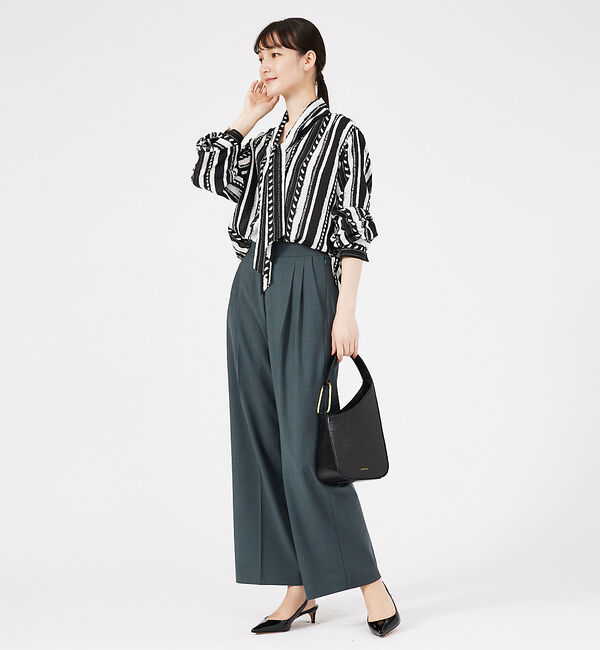 qualite「【セットアップ対応】ウールトロ2タックストレートパンツ」|その他|