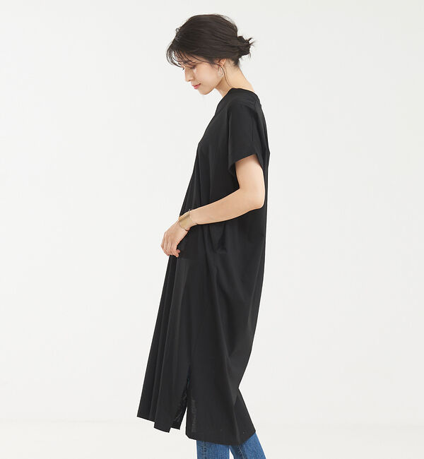 abahouse mavie「【大人のいちまんワンピ】シルケット天竺スキッパーワンピース」|ワンピース|