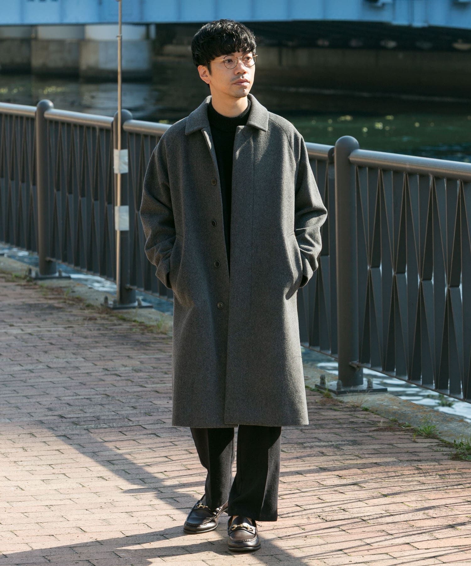URBAN RESEARCH ROSSO「スーパー100 オーバーバルマカンコート」|ステンカラーコート|