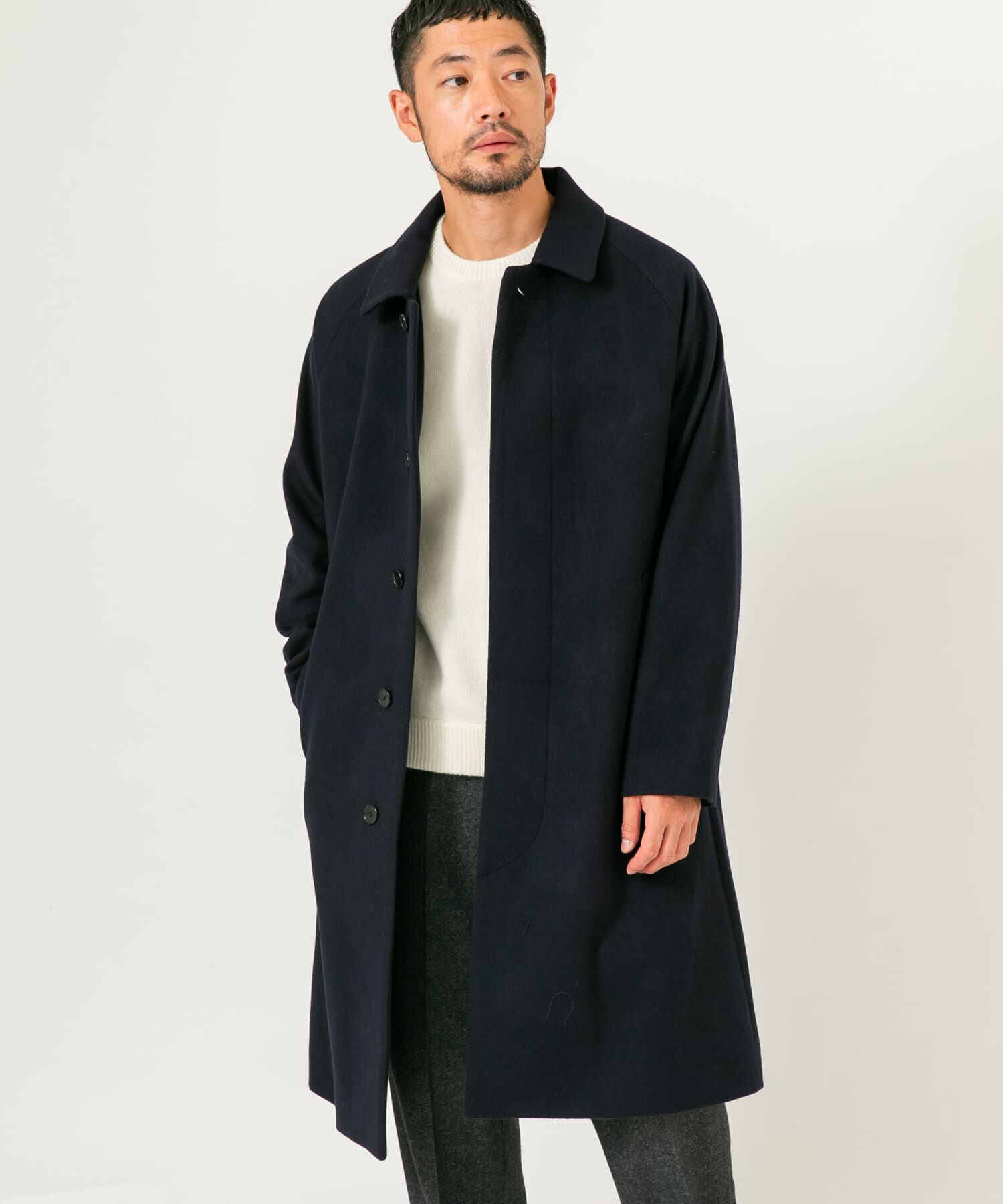 URBAN RESEARCH ROSSO「スーパー100 オーバーバルマカンコート」|ステンカラーコート|