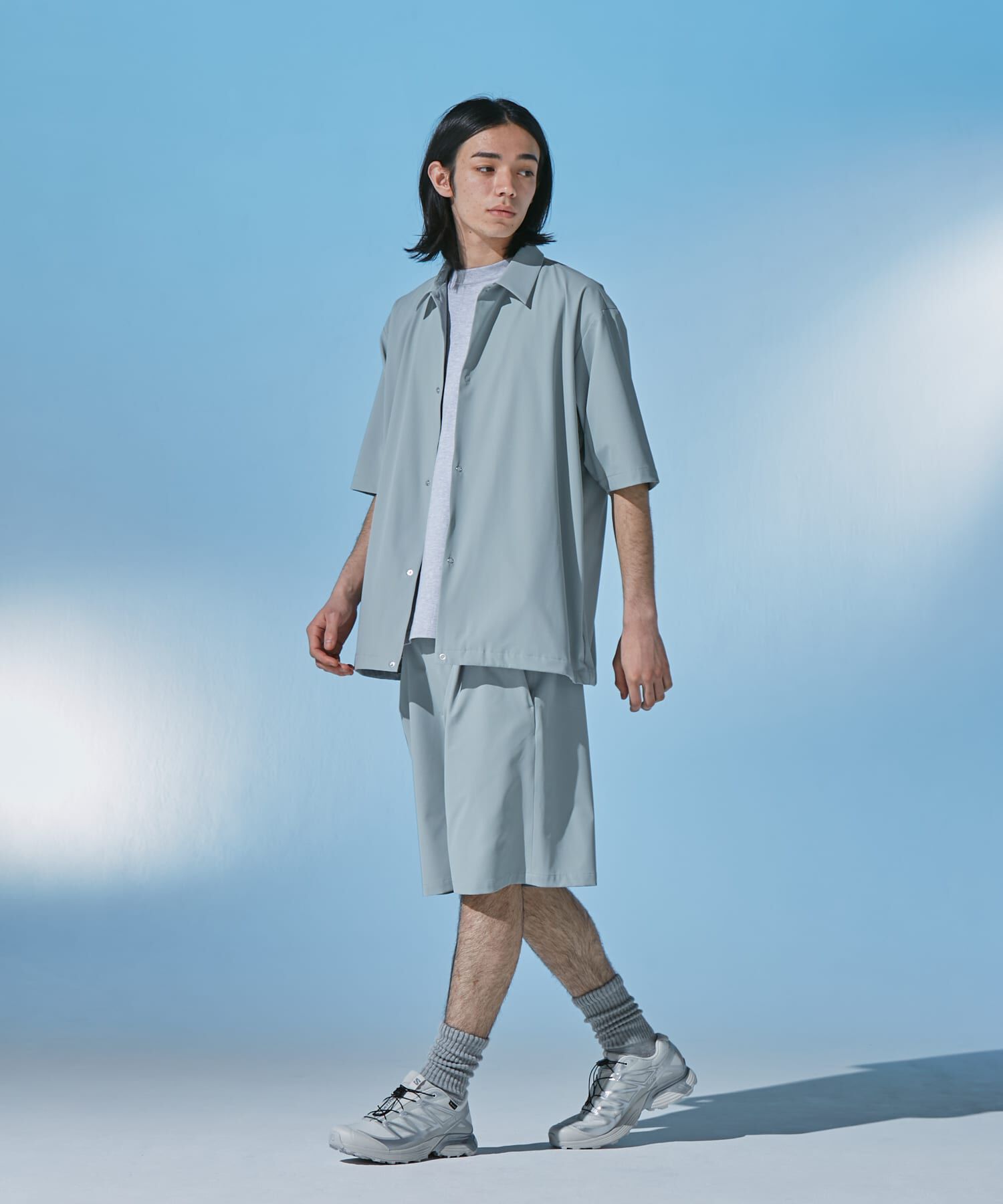URBAN RESEARCH DOORS「『仁村紗和さん着用』『UR TECH』ｻﾏｼｪｱ ｼｮｰﾄｽﾘｰﾌﾞｼｬﾂｶ  」|カーディガン|