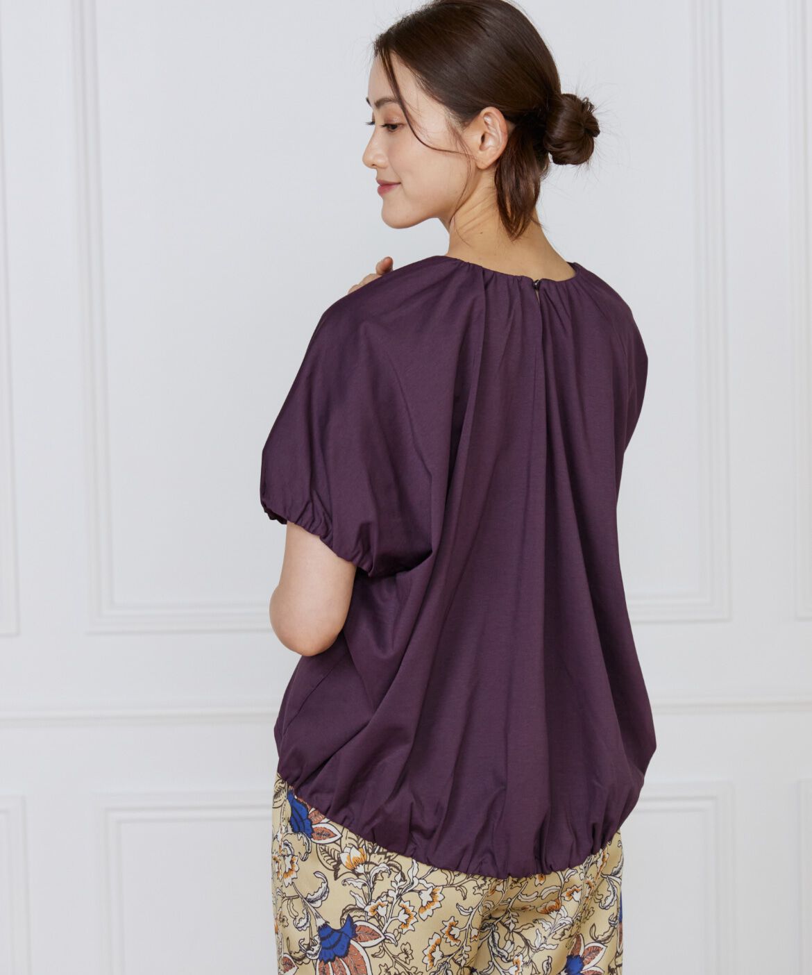 Le Souk「《大きいサイズ》ドルマンスリーブカットプルオーバー」|Tシャツ・カットソー|パープル2