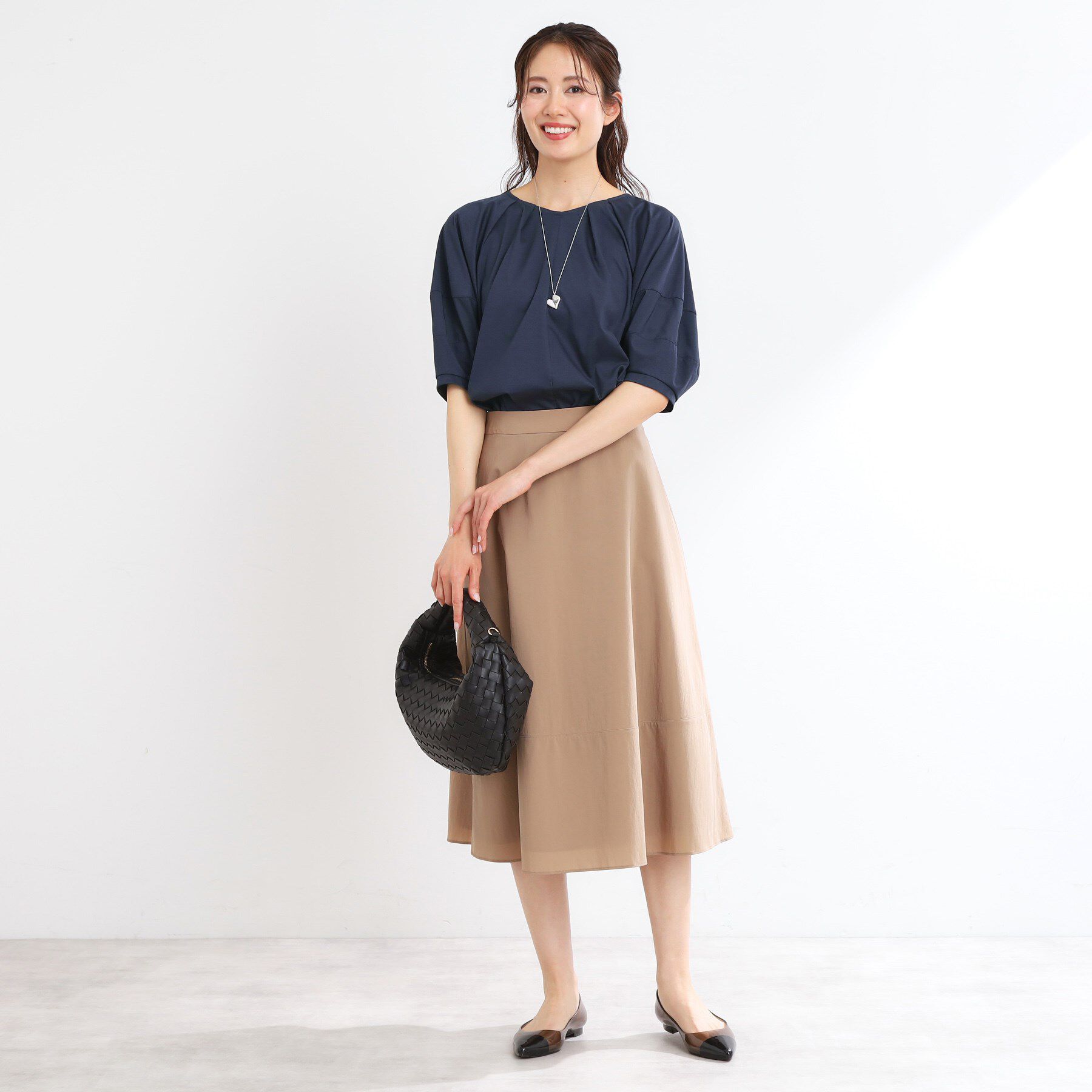 Reflect「【マシンウォッシュ可】キレイめラグランスリーブジャージ」|Tシャツ・カットソー|