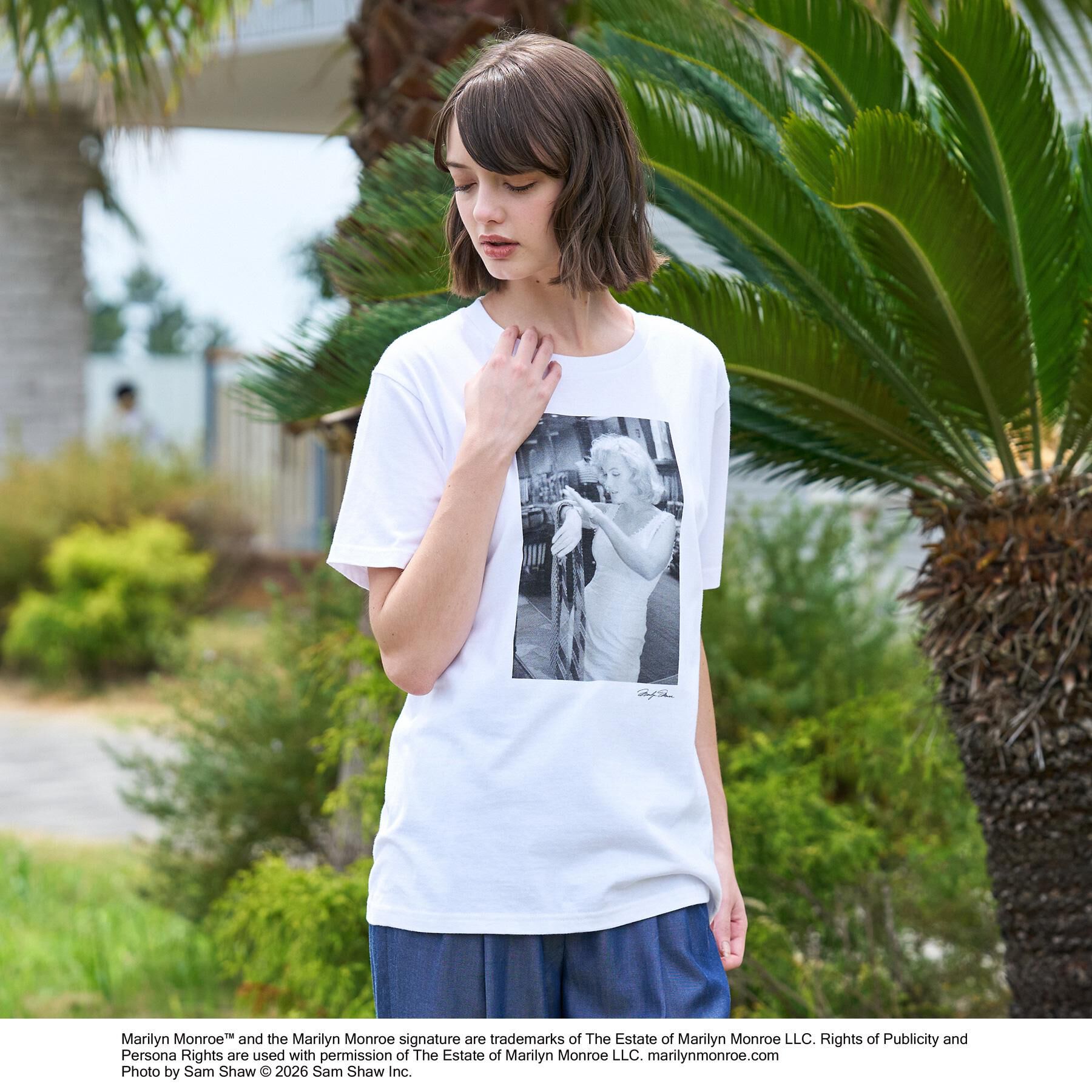 DRESSTERIOR「【別注】マリリンモンロー/モノトーンプリントTシャツ」|Tシャツ・カットソー|