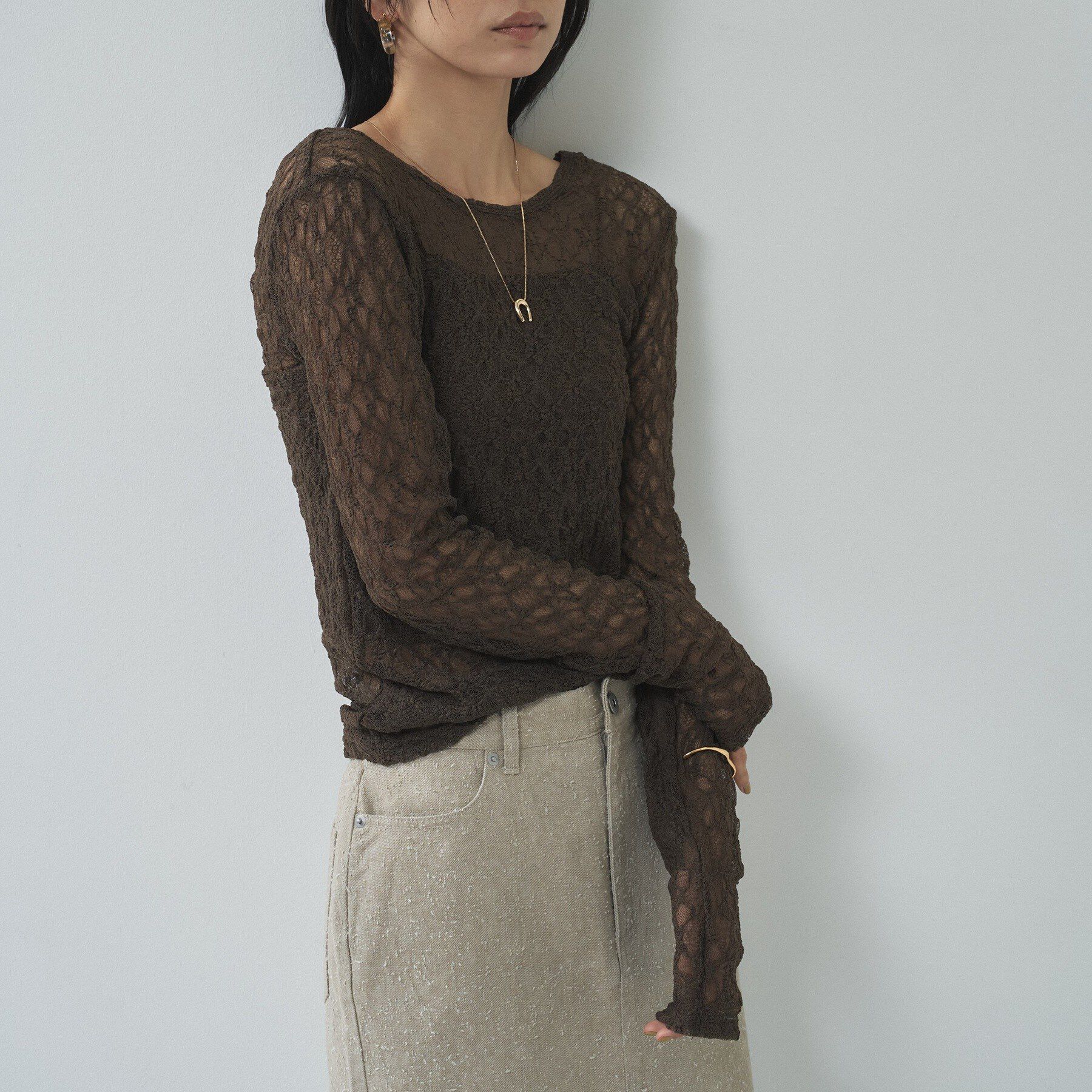 GALLEST「【一部店舗限定】バックオープンレースカットソー」|Tシャツ・カットソー|