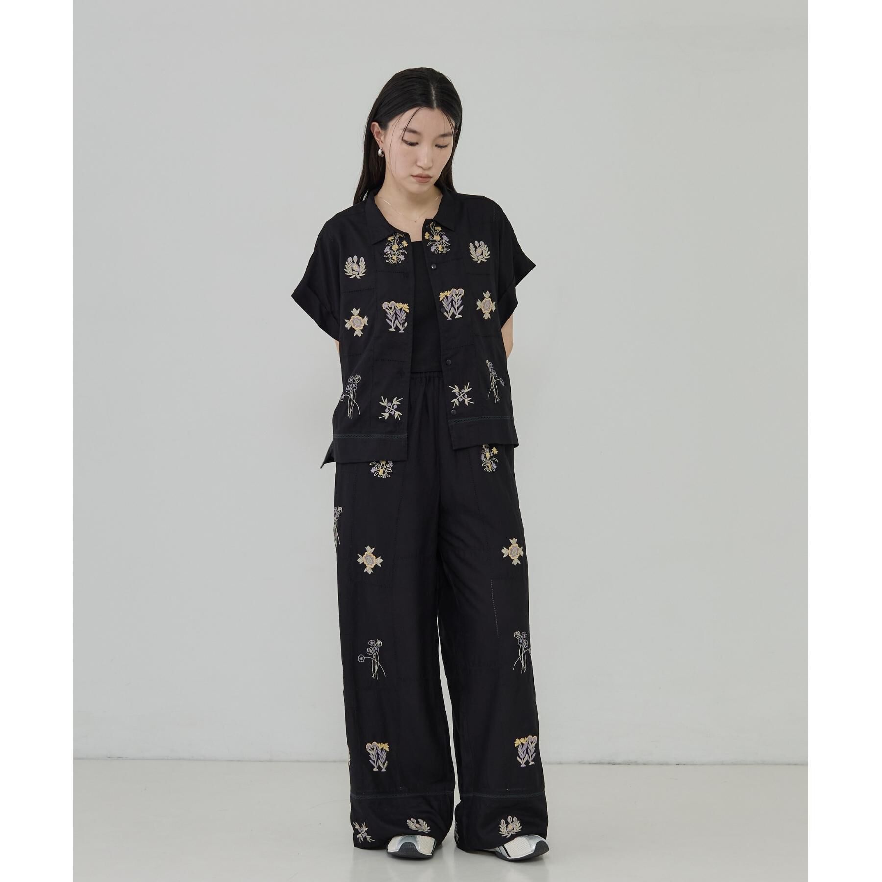 GALLEST「アート刺繍半袖シャツ【セットアップ可能】」|シャツ・ブラウス|